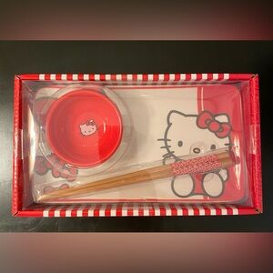 Hello Kitty Red and White Sushi Dining Set